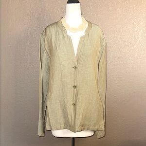Eileen Fisher Sage Button-Up Blouse